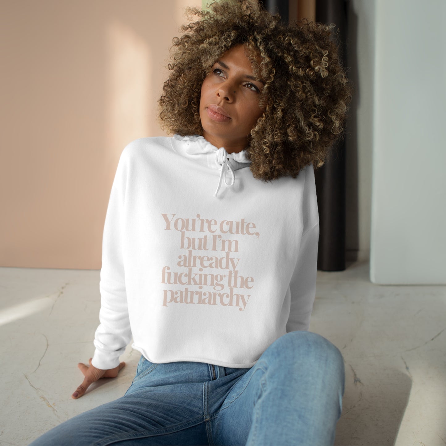 Fucking the Patriarchy Crop Hoodie