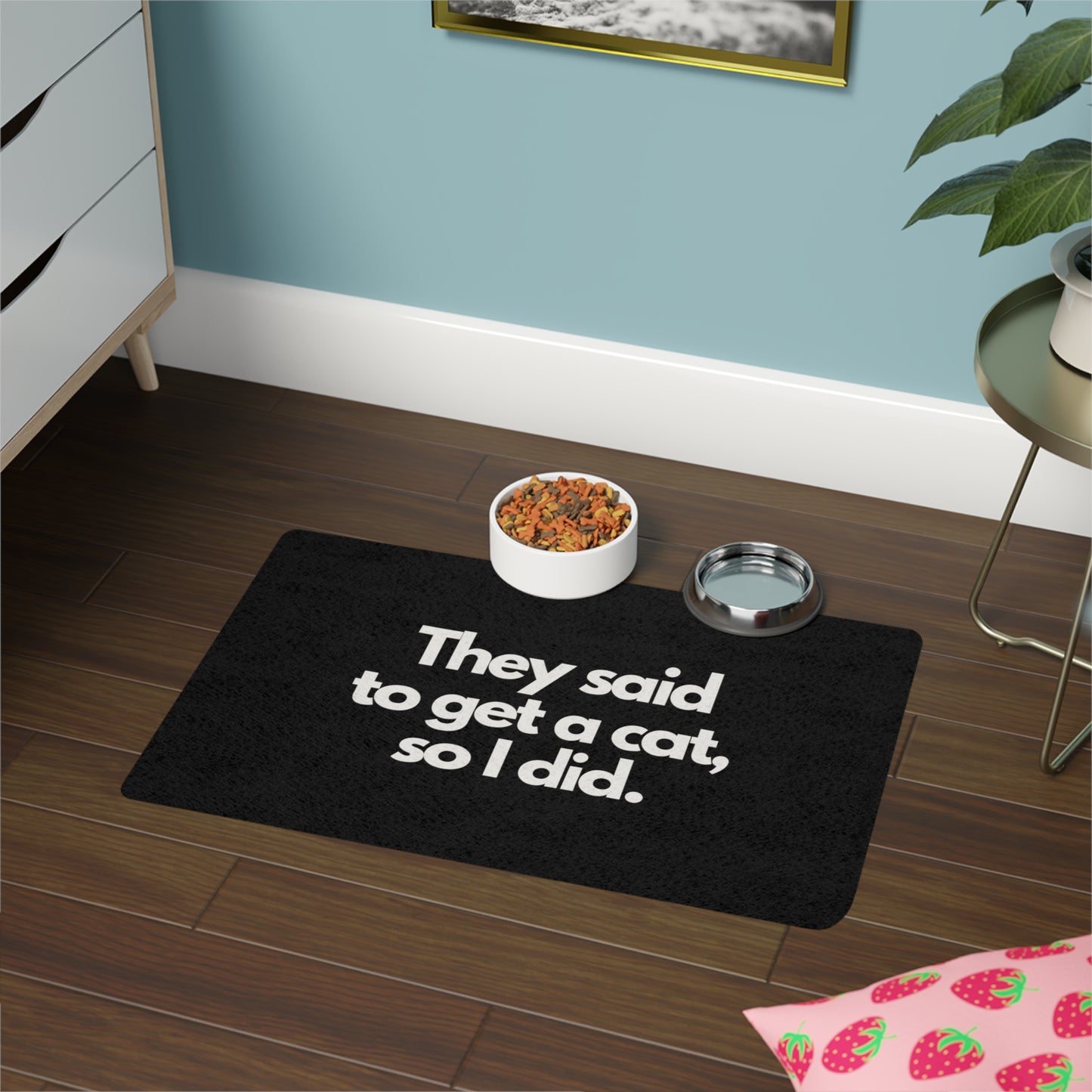 Get a Cat Pet Food Mat (12x18)